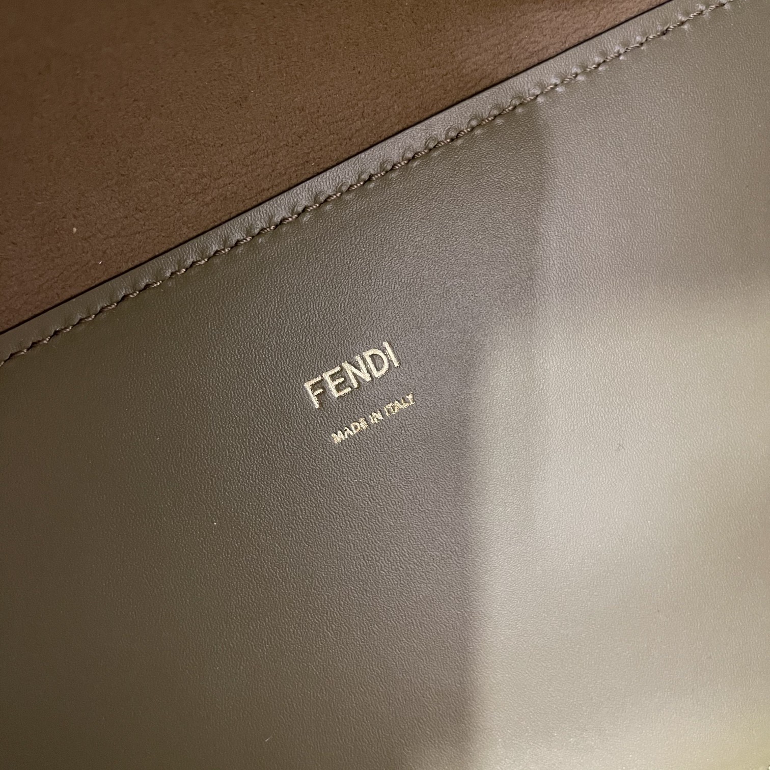 Fendi Medium Sunshine Shopper Green Leather Bag 